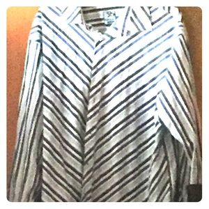 Light blue and navy blue stripe  casual  shirt